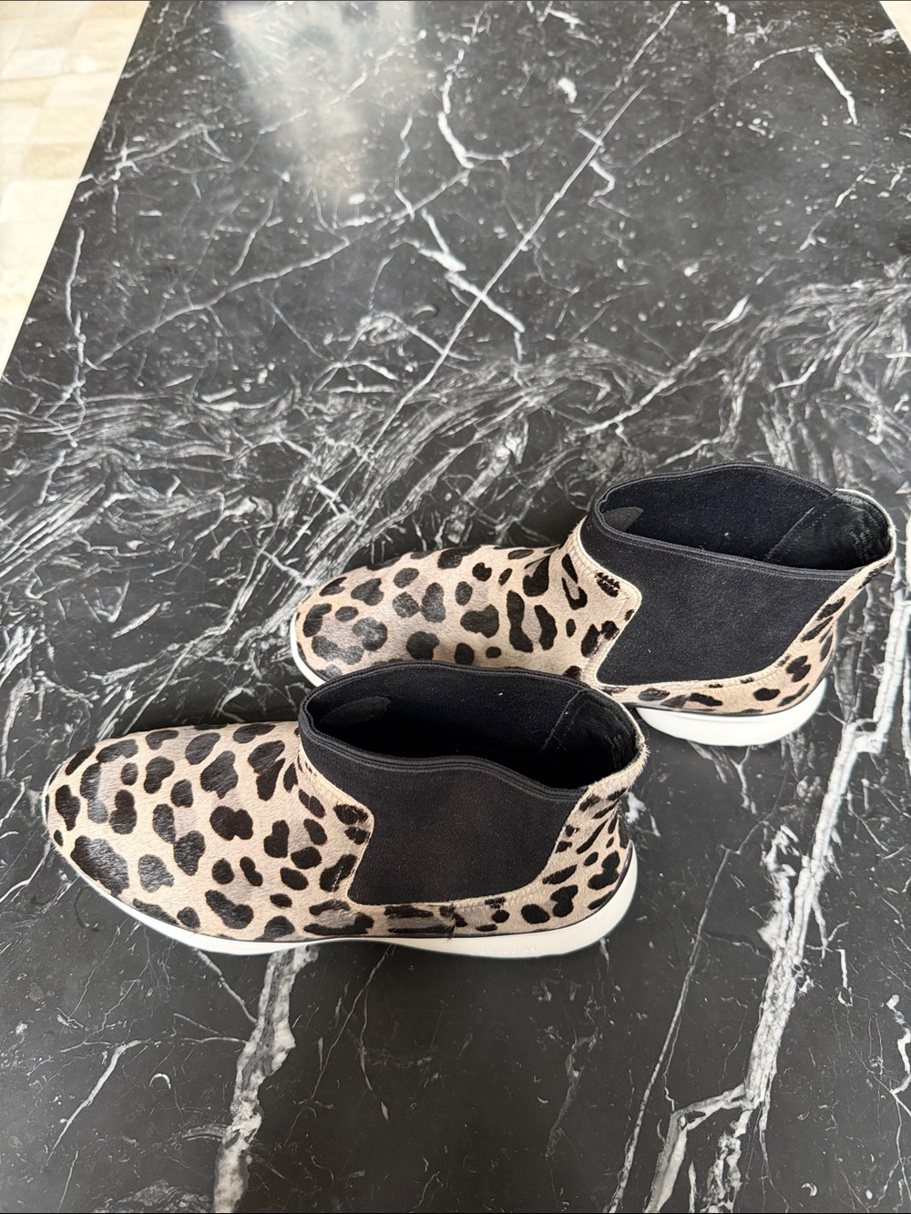 Cole Haan - Leopard Print Slip-On Ankle Sneakers - Picture 2 of 3